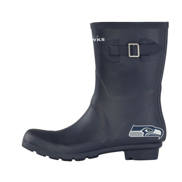 Seattle Seahawks Rain Boots NWOT - Picture 1 of 12
